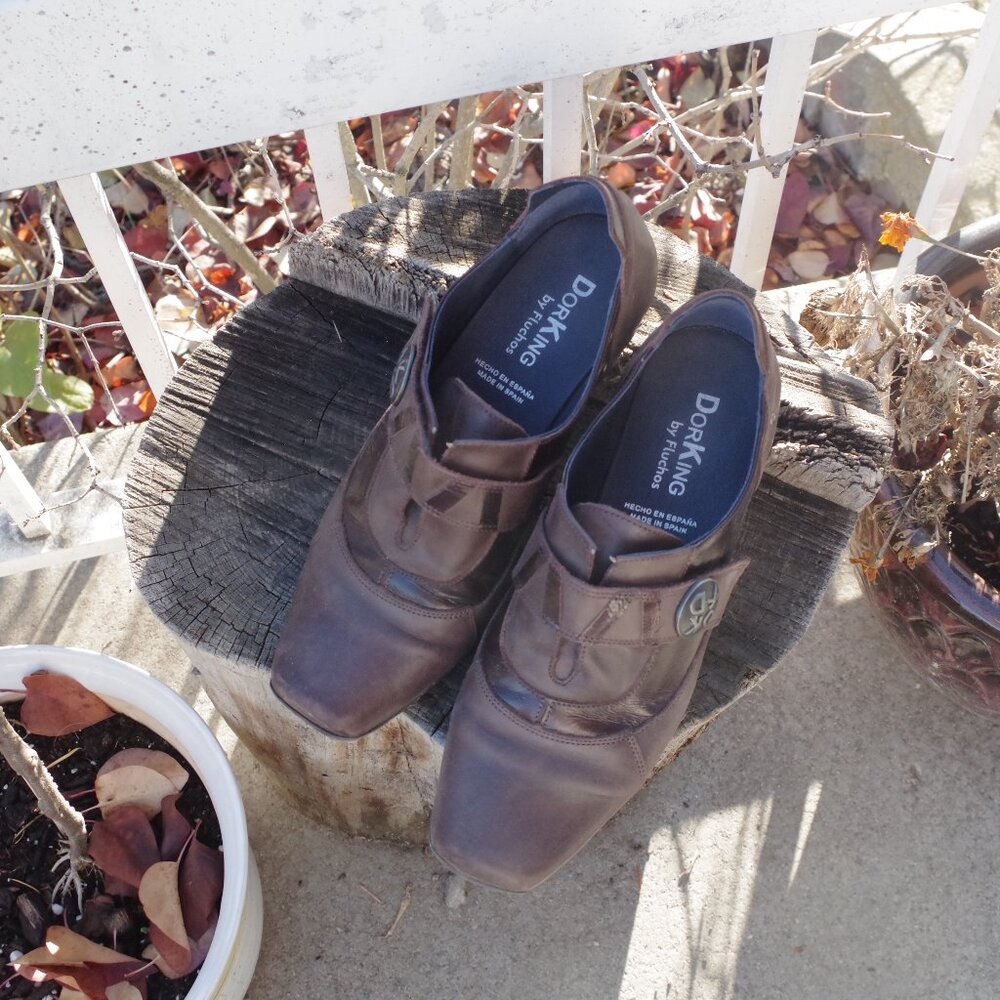 Women's Brown Leather By Dor King By Fluchos Made In Spain